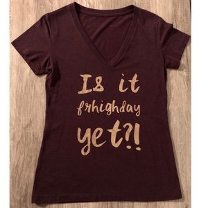 Burgundy Tee, short sleeve - Size S (EUC)
